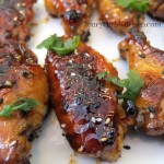 Honey Soy Chicken Wings close up