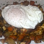 Chicken & Veggie Hash with a Poached Egg