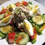 Salad with Tuna and Hardboiled Eggs