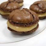 Chocolate Meringue Cookies with Peanut Butter Cream Centers