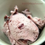 Homemade Cherry Ice Cream in a cup