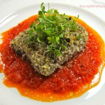 Pecan Crusted Mahi with Roasted Red Pepper Coulis